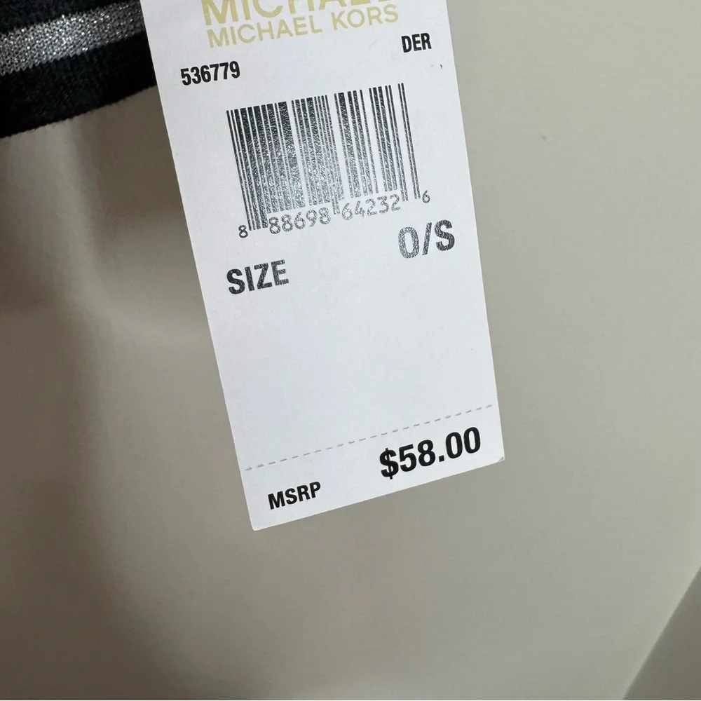 NWT Michael Kors Women’s MK‎ Knit Scarf Gray Silver